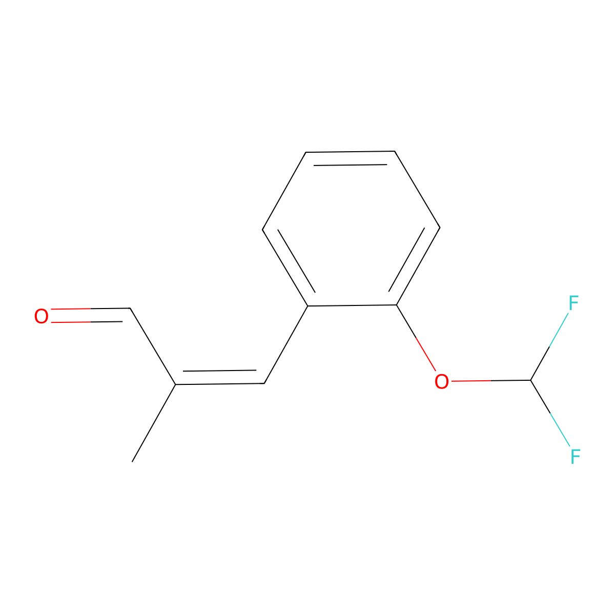 3-[2-(Difluoromethoxy)phenyl]-2-methylprop-2-enal molecular structure, CAS 1564005-83-9