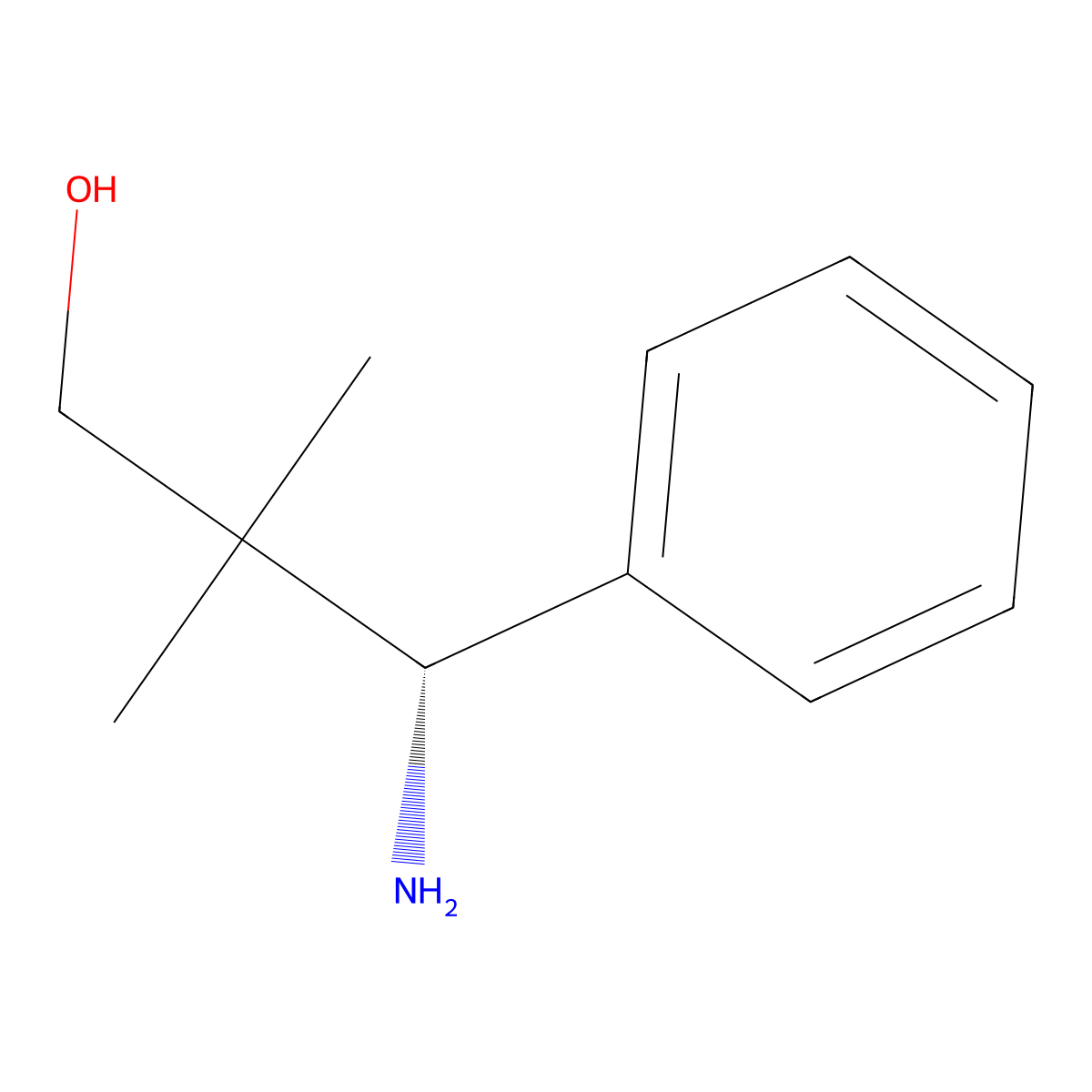(3S)-3-amino-2,2-dimethyl-3-phenylpropan-1-ol >99% e.e. molecular structure, CAS 156406-42-7
