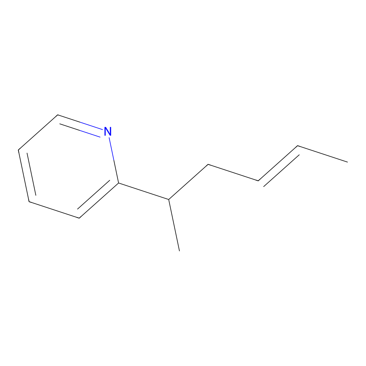 2-(Hex-4-en-2-yl)pyridine molecular structure, CAS 1564095-66-4