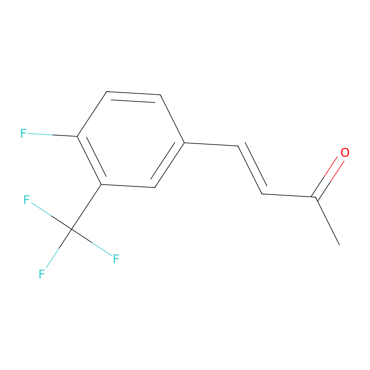 4-[4-Fluoro-3-(trifluoromethyl)phenyl]but-3-en-2-one molecular structure, CAS 1564162-45-3