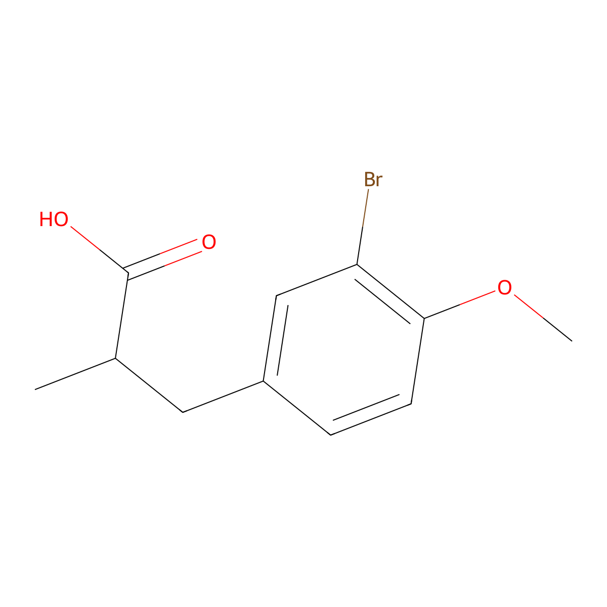 3-(3-Bromo-4-methoxyphenyl)-2-methylpropanoic acid molecular structure, CAS 156417-81-1