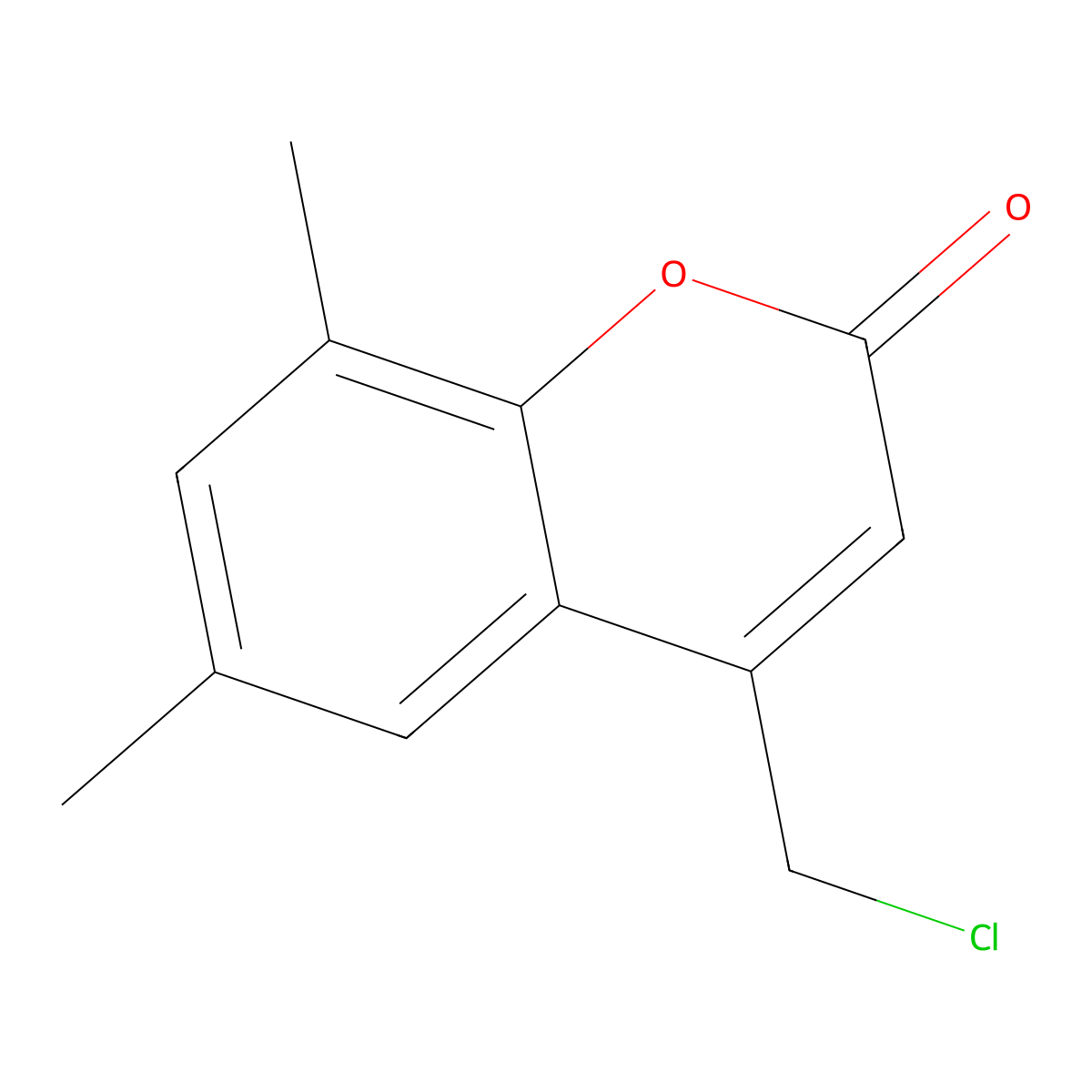 4-(chloromethyl)-6,8-dimethyl-2H-chromen-2-one molecular structure, CAS 156419-57-7