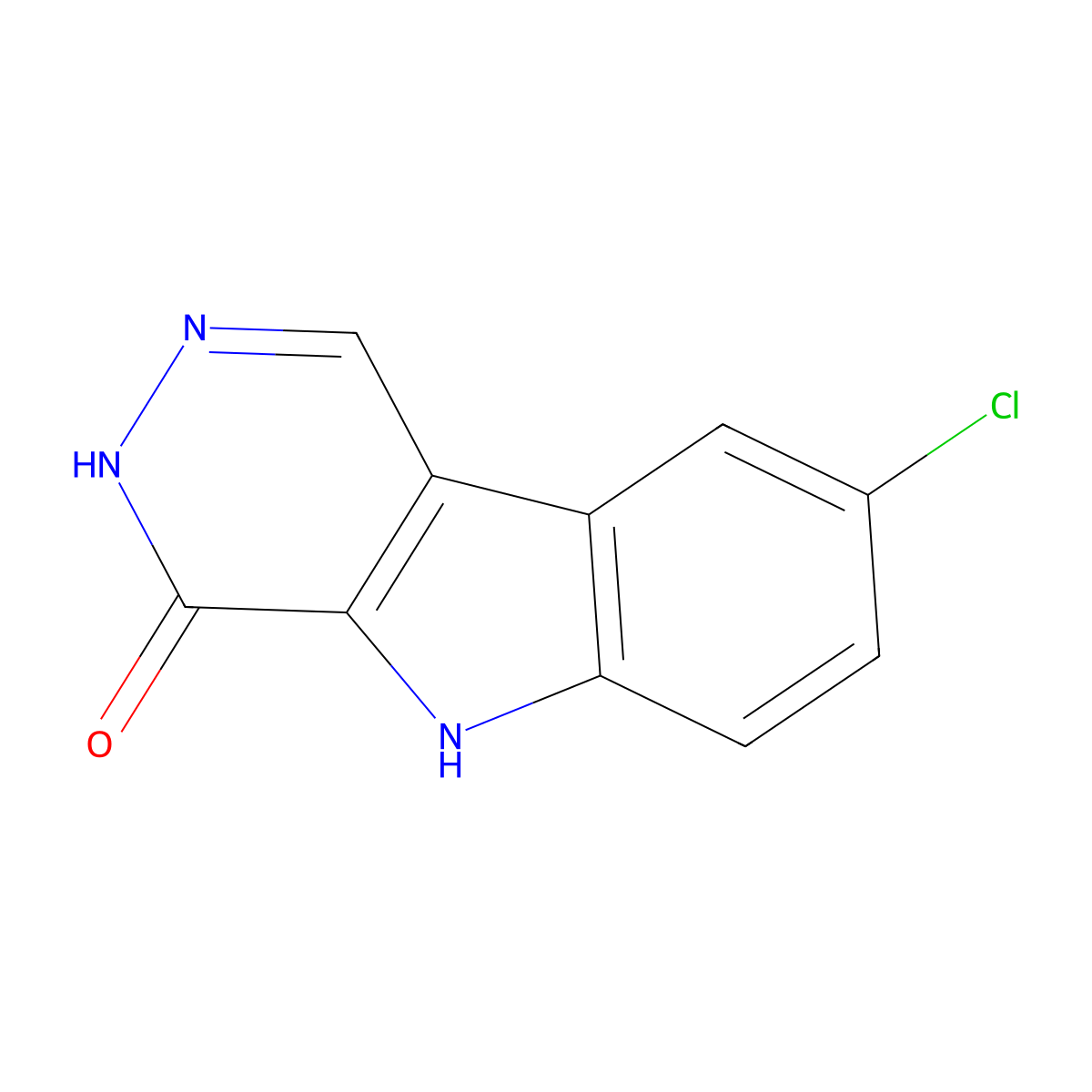 8-chloro-3H,4H,5H-pyridazino(4,5-b)indol-4-one molecular structure, CAS 156421-91-9