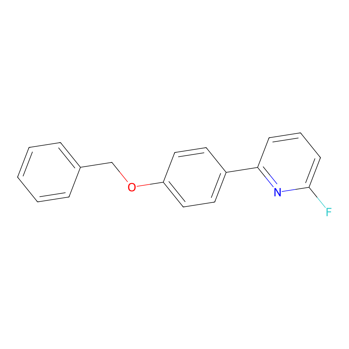 2-Fluoro-6-[4-(phenylmethoxy)phenyl]pyridine molecular structure, CAS 156424-39-4