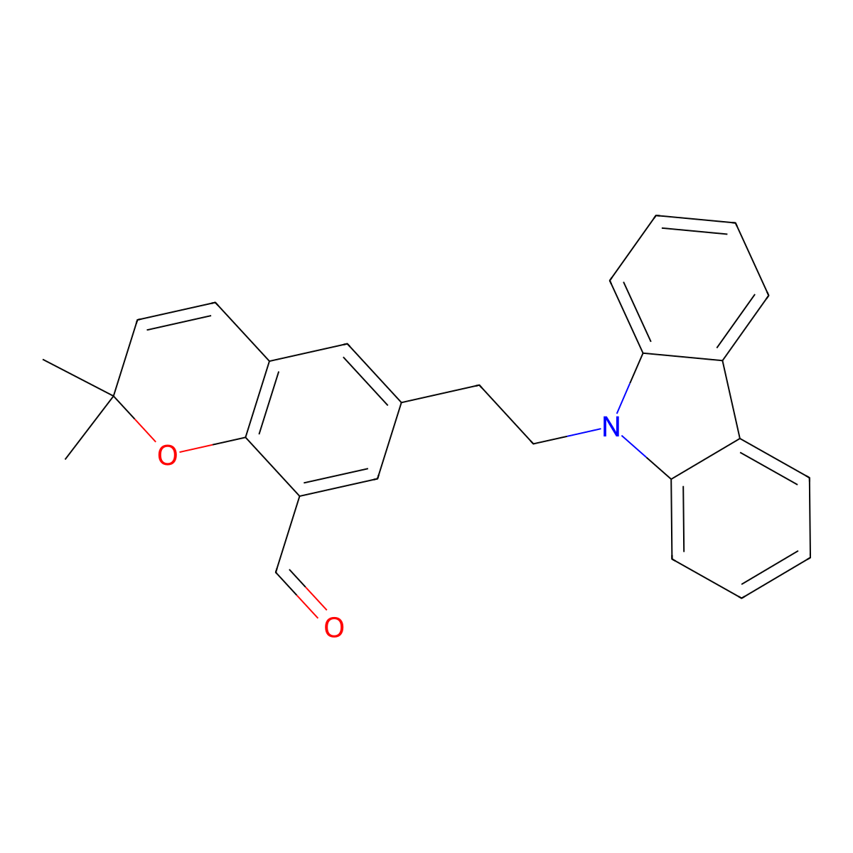 6-(2-(9h-Carbazol-9-yl)ethyl)-2,2-dimethyl-2h-chromene-8-carbaldehyde molecular structure, CAS 1564249-38-2