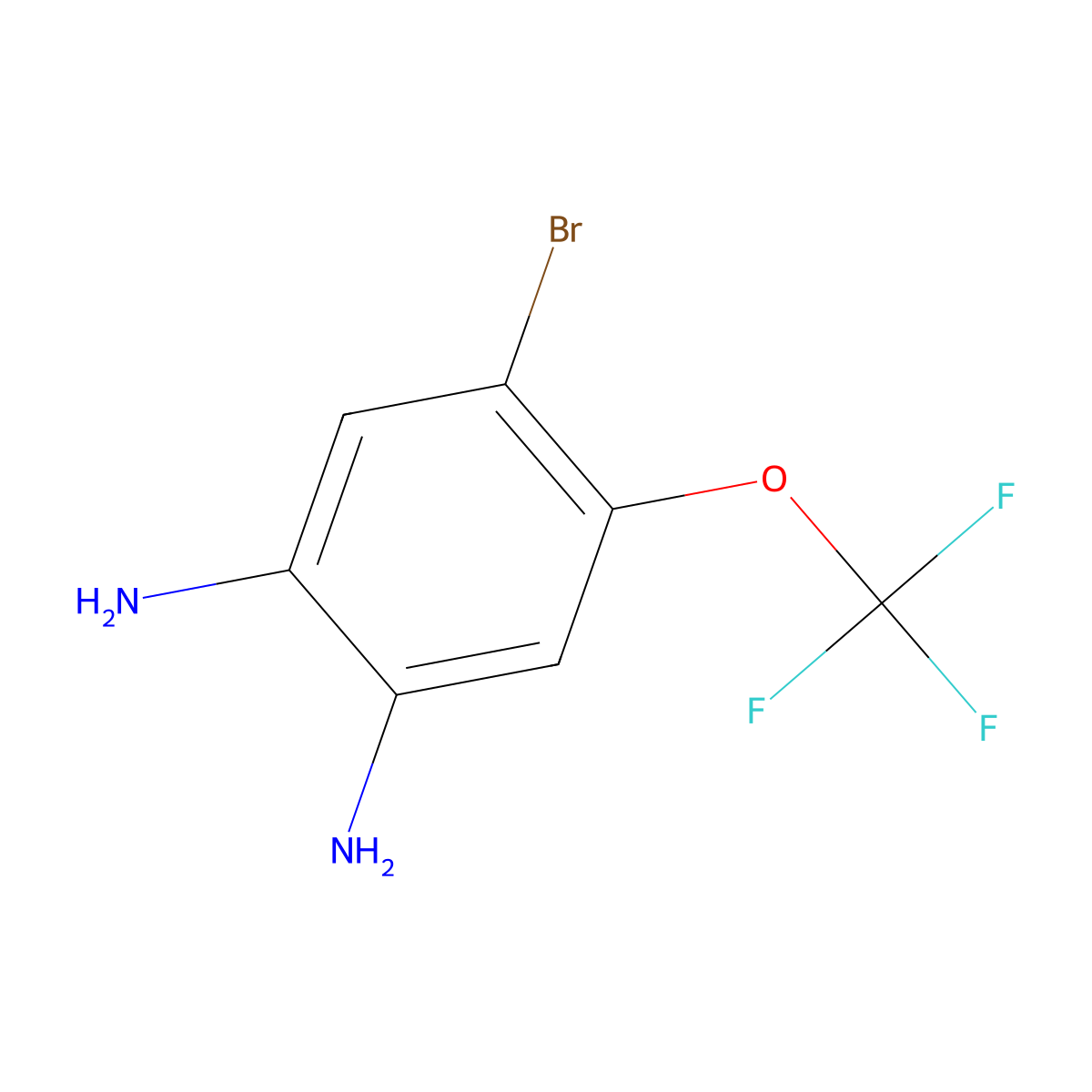 4-Bromo-5-(trifluoromethoxy)-1,2-phenylenediamine molecular structure, CAS 156425-07-9