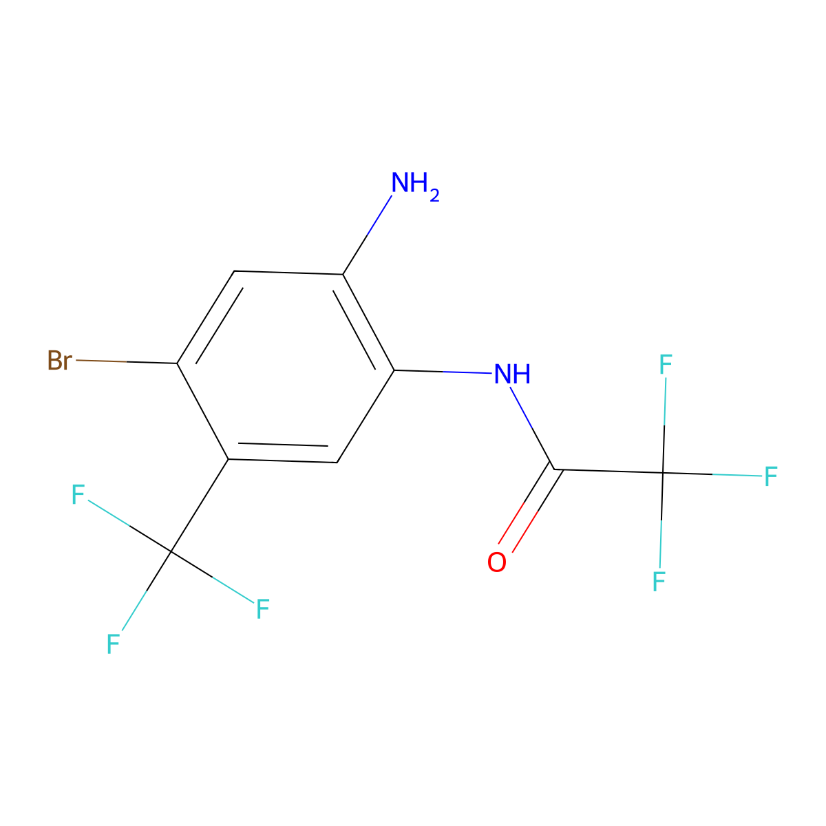 N-[2-amino-4-bromo-5-(trifluoromethyl)phenyl]-2,2,2-trifluoroacetamide molecular structure, CAS 156425-22-8