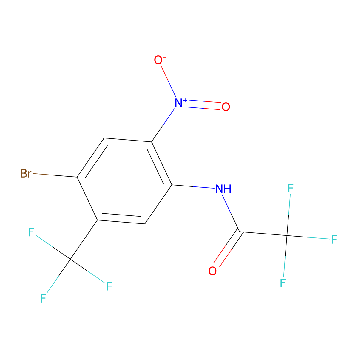 N-[4-bromo-2-nitro-5-(trifluoromethyl)phenyl]-2,2,2-trifluoroacetamide molecular structure, CAS 156425-51-3