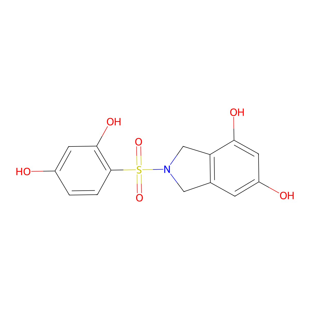 2-((2,4-Dihydroxyphenyl)sulfonyl)isoindoline-4,6-diol molecular structure, CAS 1564265-82-2