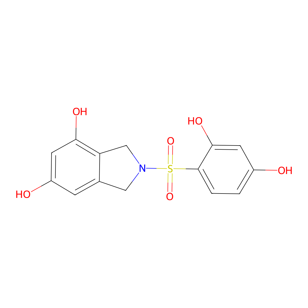 2-((2,4-Dihydroxyphenyl)sulfonyl)isoindoline-4,6-diol molecular structure, CAS 1564265-82-2