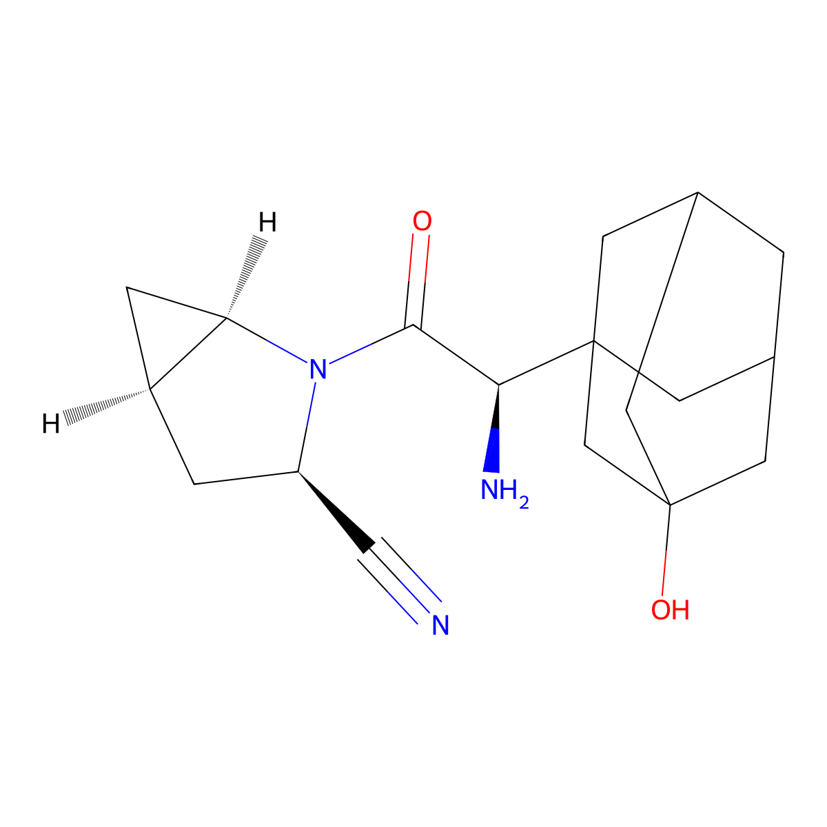 (2'R,2R,cis)-Saxagliptin molecular structure, CAS 1564265-95-7