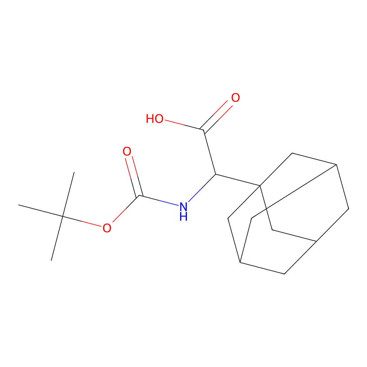 (R)-2-((3R,5R,7R)-Adamantan-1-Yl)-2-((Tert-Butoxycarbonyl)Amino)Acetic Acid molecular structure, CAS 1564266-26-7