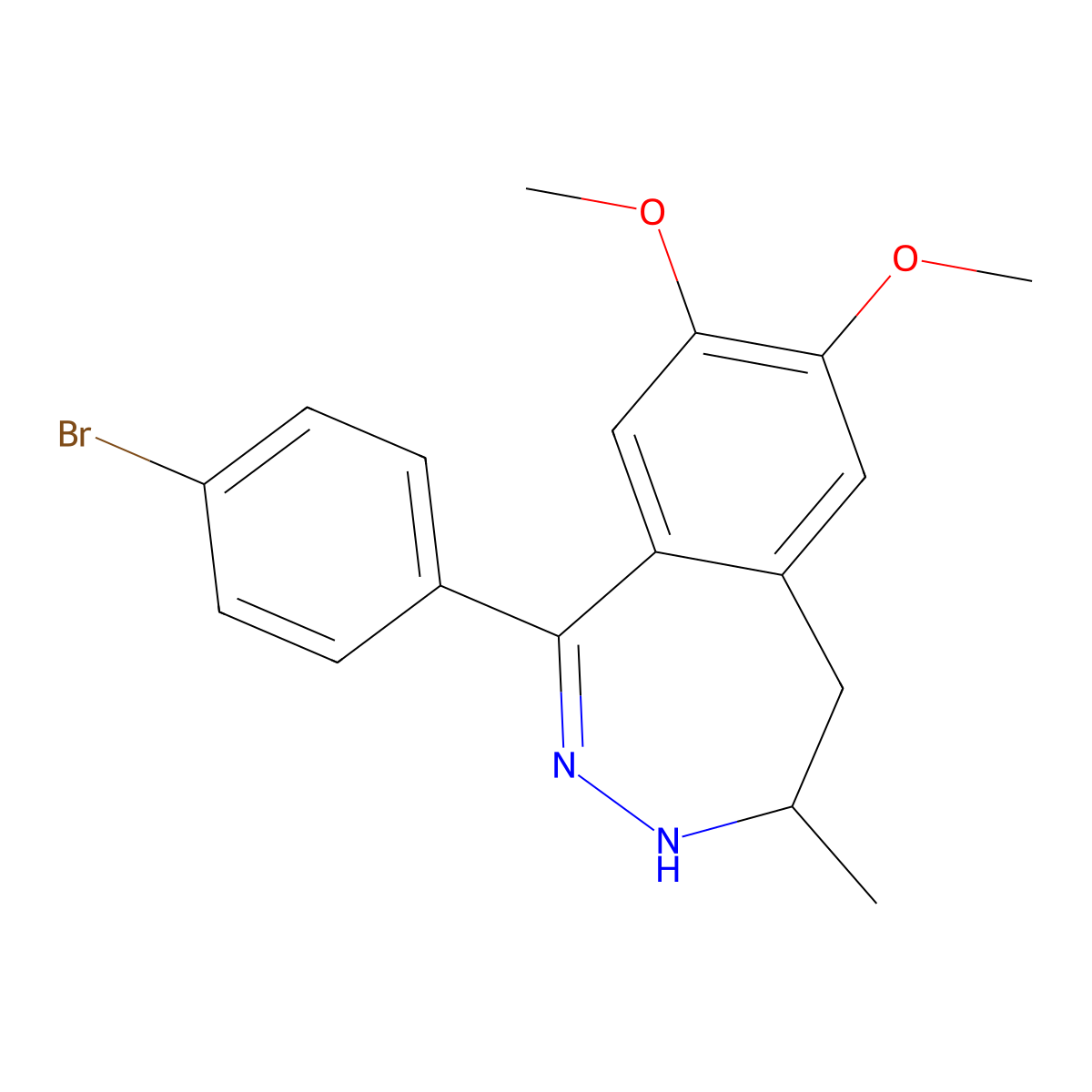 1-(4-Bromophenyl)-7,8-dimethoxy-4-methyl-4,5-dihydro-3H-benzo[d][1,2]diazepine molecular structure, CAS 1564270-44-5