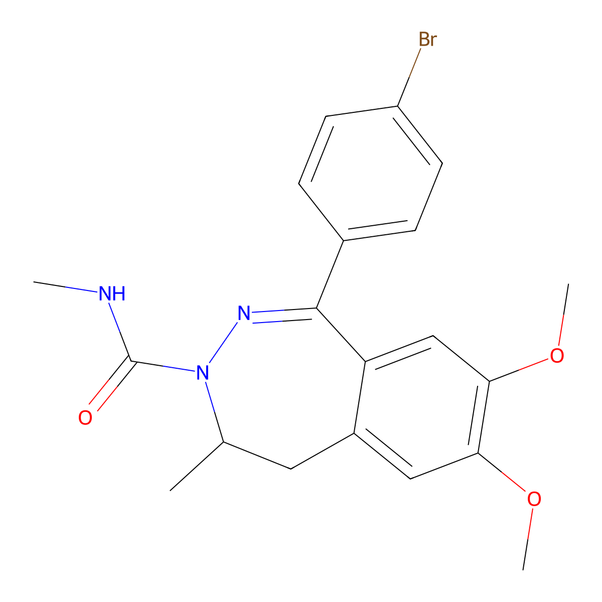 (S)-1-(4-Bromophenyl)-7,8-dimethoxy-N,4-dimethyl-4,5-dihydro-3H-benzo[d][1,2]diazepine-3-carboxamide molecular structure, CAS 1564271-35-7