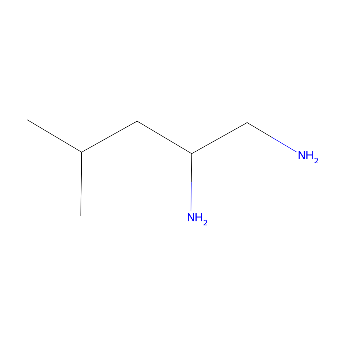 4-Methylpentane-1,2-diamine molecular structure, CAS 156428-49-8