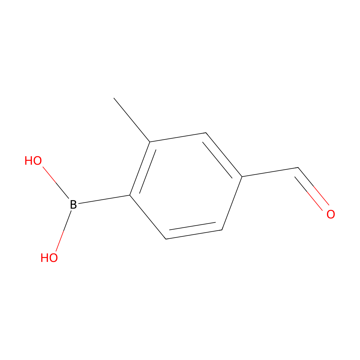 4-Formyl-2-methylphenylboronic acid molecular structure, CAS 156428-81-8