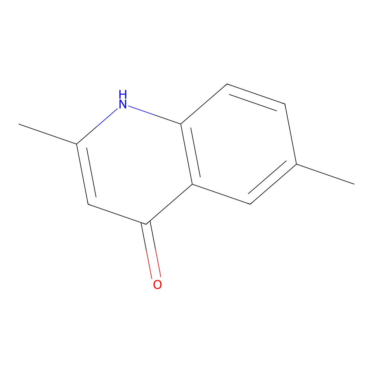 4-Hydroxy-2,6-dimethylquinoline molecular structure, CAS 15644-82-3