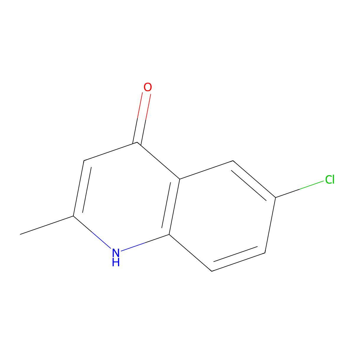 6-Chloro-2-methylquinolin-4-ol molecular structure, CAS 15644-86-7
