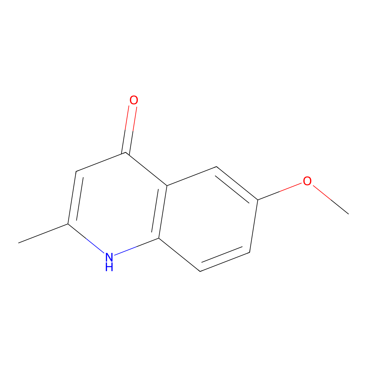 6-Methoxy-2-methylquinolin-4-ol molecular structure, CAS 15644-90-3