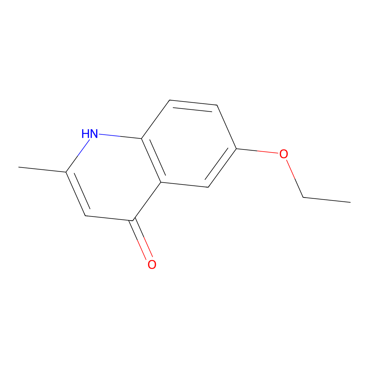6-Ethoxy-2-methyl-4-quinolinol molecular structure, CAS 15644-91-4