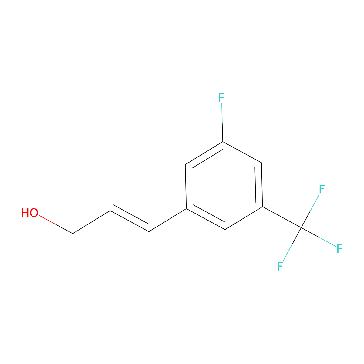 3-[3-Fluoro-5-(trifluoromethyl)phenyl]prop-2-en-1-ol molecular structure, CAS 1564417-16-8