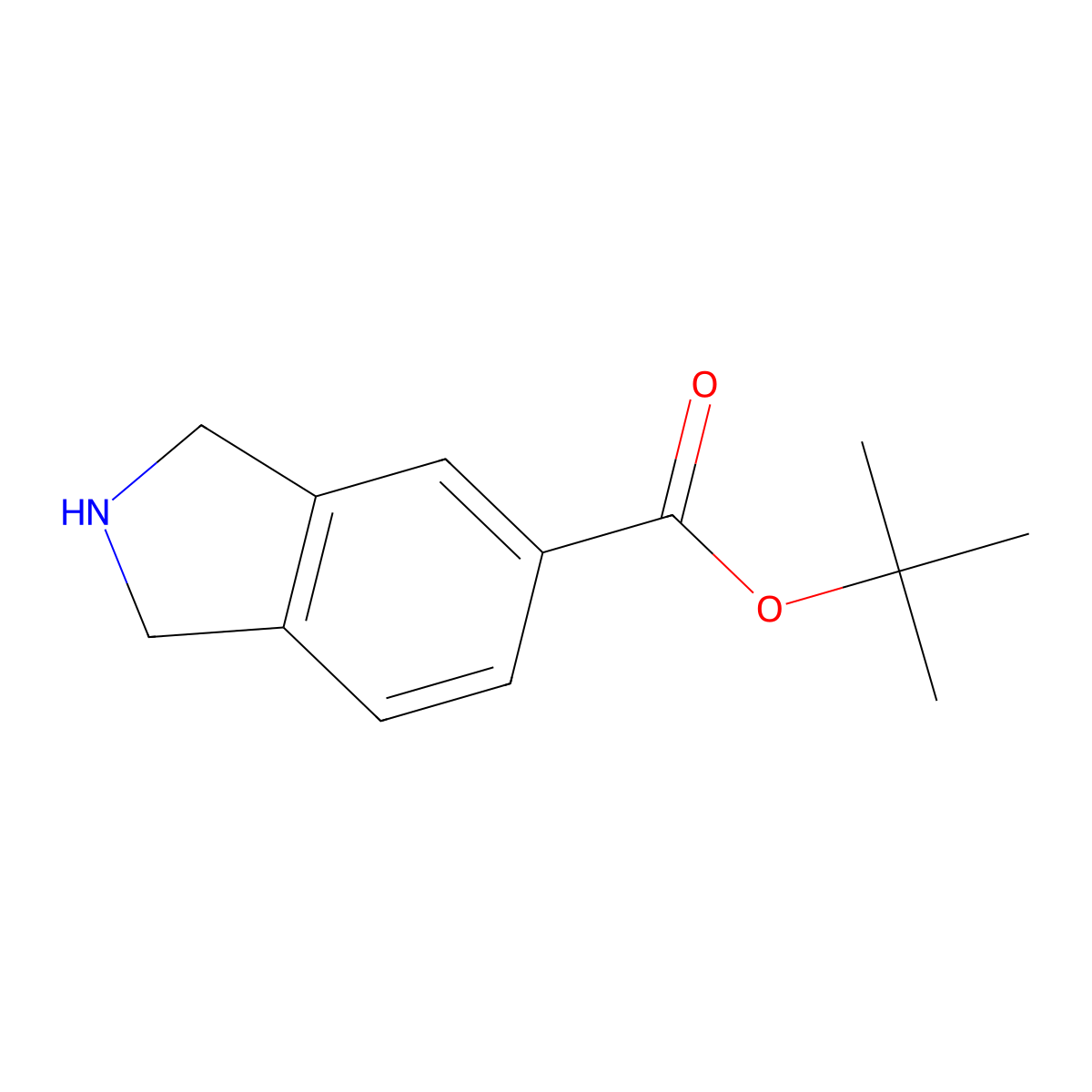 tert-butyl 2,3-dihydro-1H-isoindole-5-carboxylate molecular structure, CAS 1564450-77-6