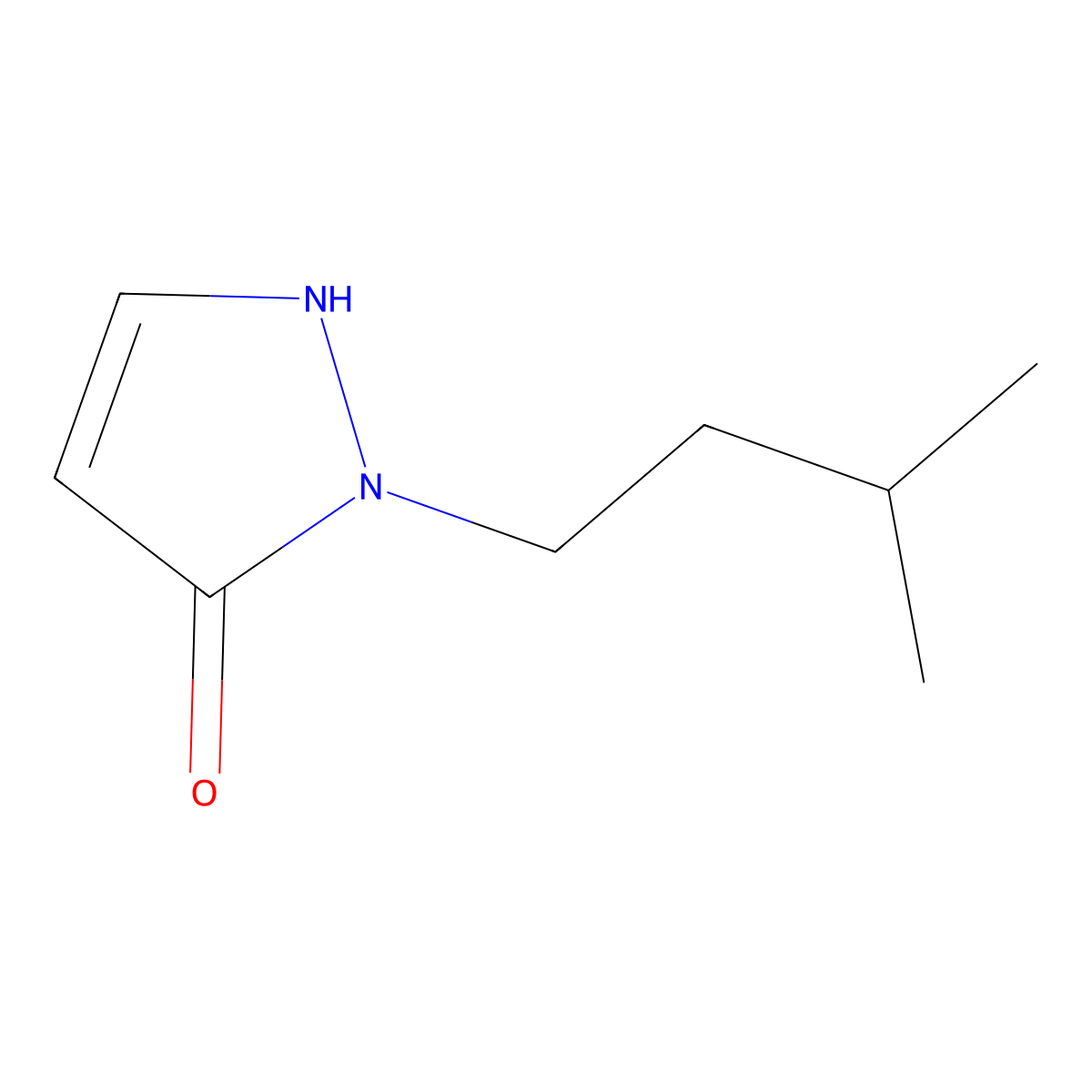 1-(3-methylbutyl)-1H-pyrazol-5-ol molecular structure, CAS 1564457-38-0