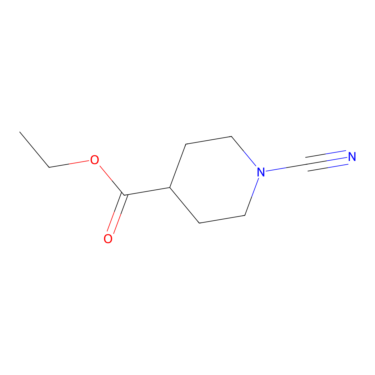 Ethyl 1-cyanopiperidine-4-carboxylate molecular structure, CAS 1564465-45-7