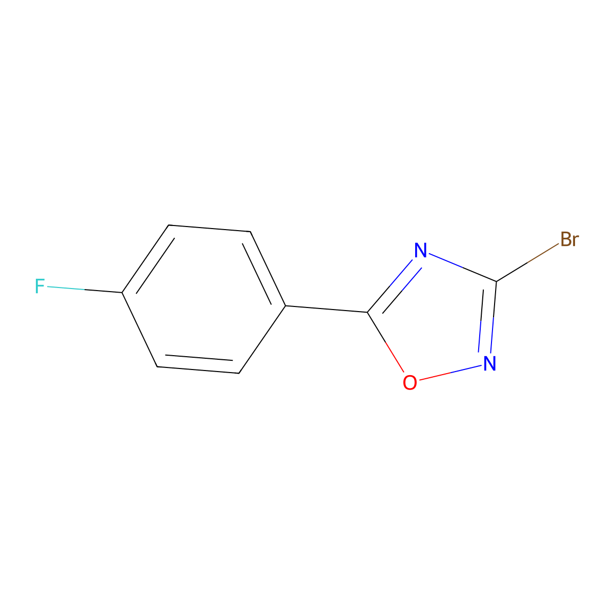 3-Bromo-5-(4-fluorophenyl)-1,2,4-oxadiazole molecular structure, CAS 1564477-82-2