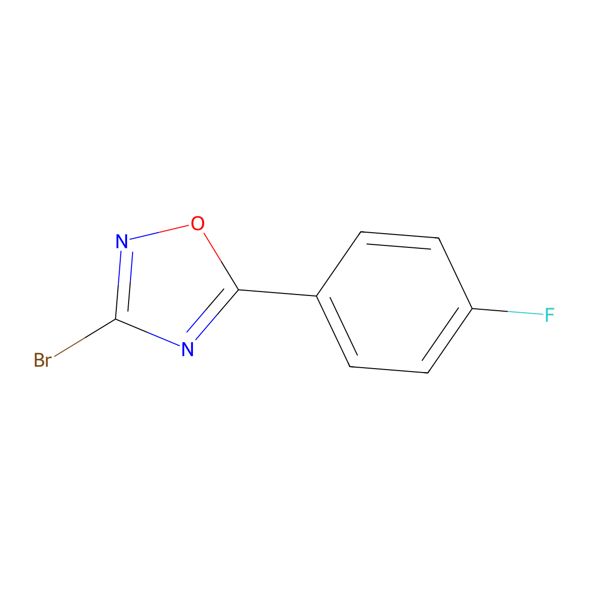 3-Bromo-5-(4-fluorophenyl)-1,2,4-oxadiazole molecular structure, CAS 1564477-82-2