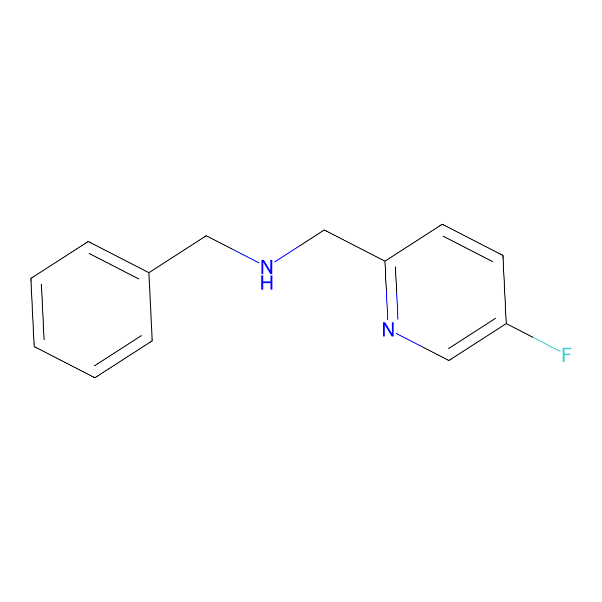 Benzyl[(5-fluoropyridin-2-yl)methyl]amine molecular structure, CAS 1564486-26-5