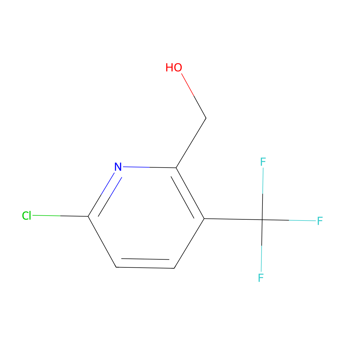 (6-Chloro-3-(trifluoromethyl)pyridin-2-yl)methanol molecular structure, CAS 1564493-51-1