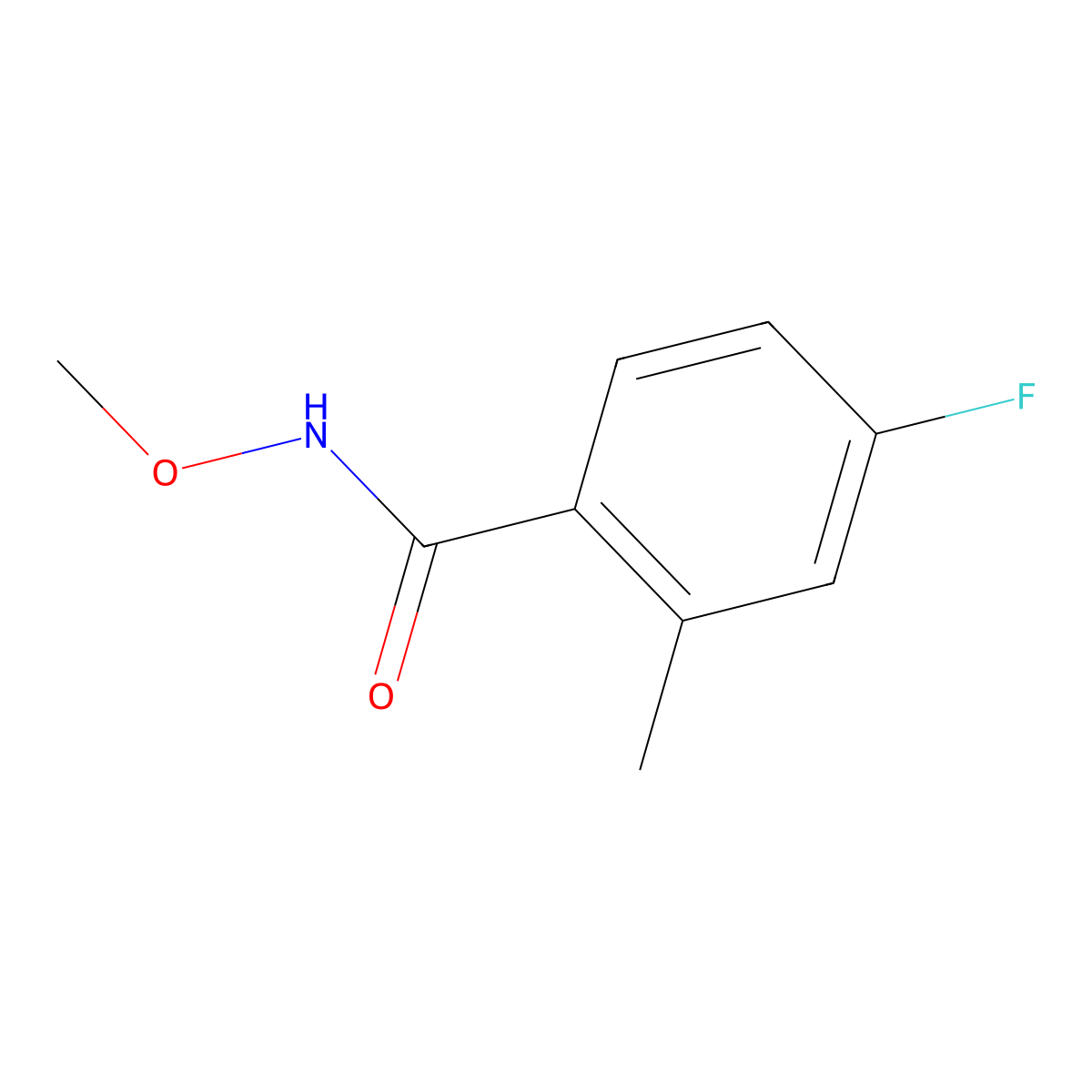 4-fluoro-N-methoxy-2-methylbenzamide molecular structure, CAS 1564496-47-4