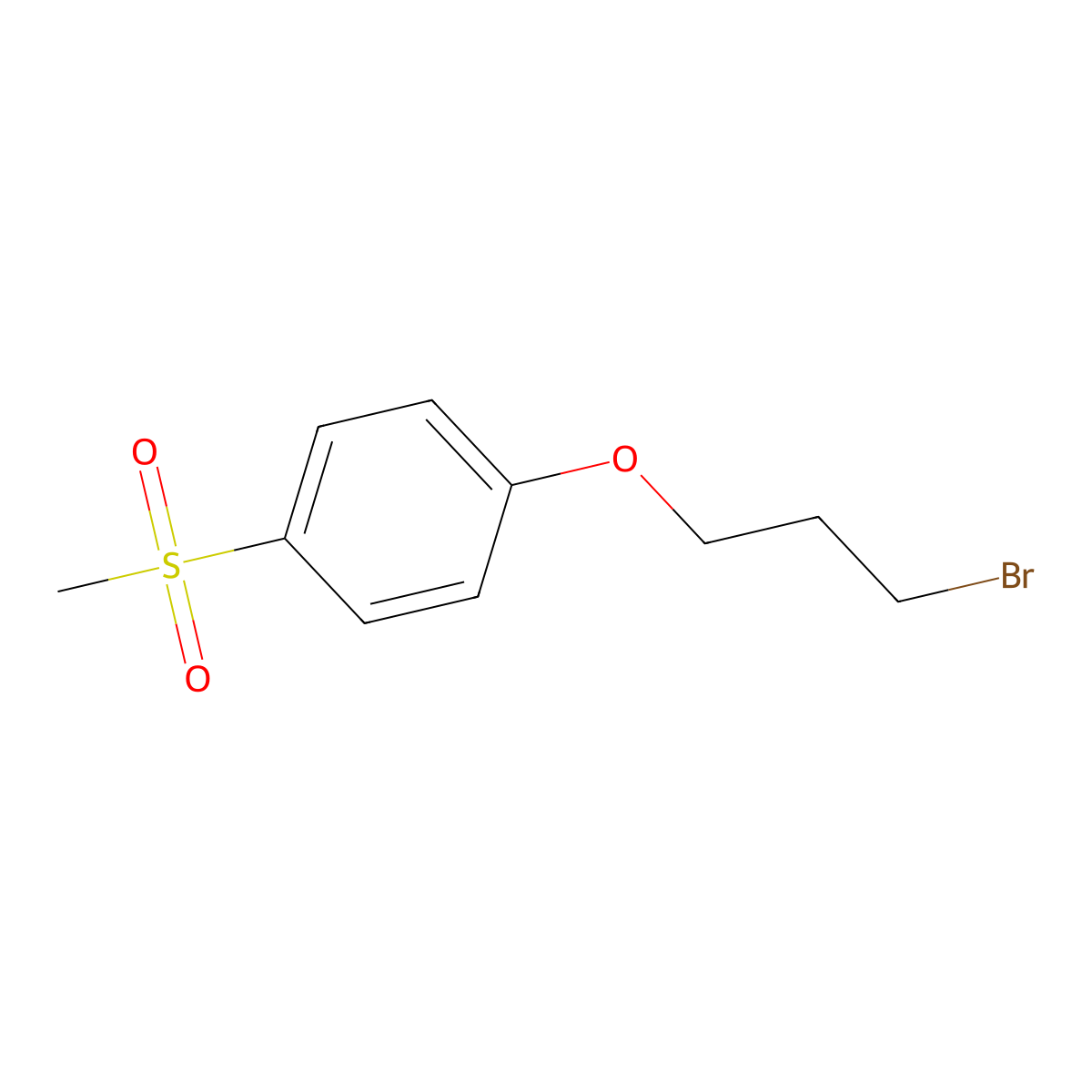 1-(3-Bromopropoxy)-4-methanesulfonylbenzene molecular structure, CAS 156450-83-8
