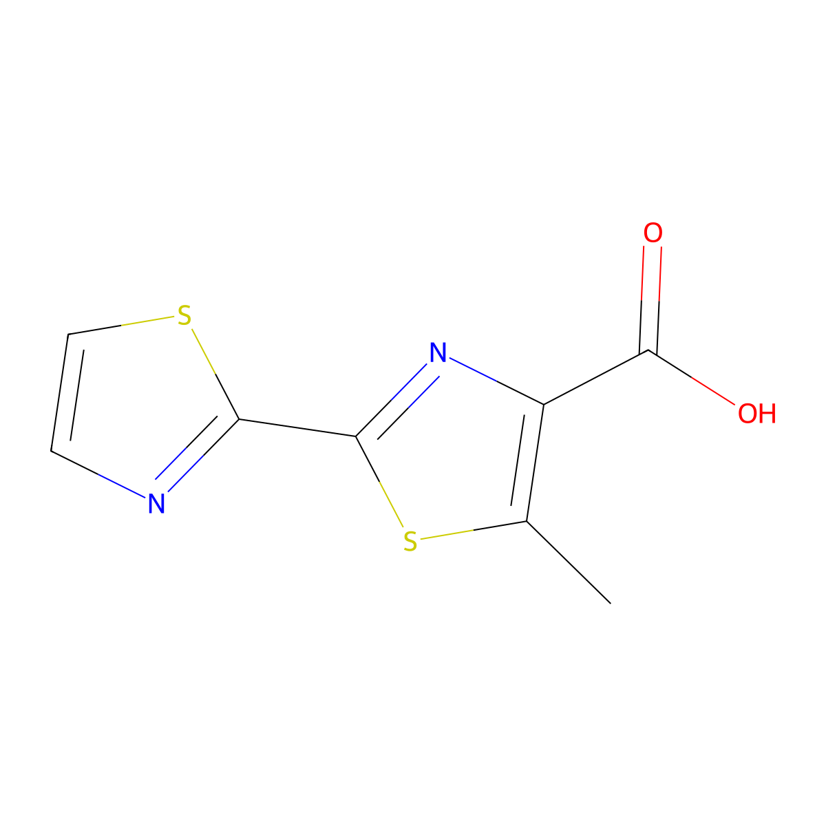 5-Methyl-2-(1,3-thiazol-2-yl)-1,3-thiazole-4-carboxylic acid molecular structure, CAS 1564511-84-7