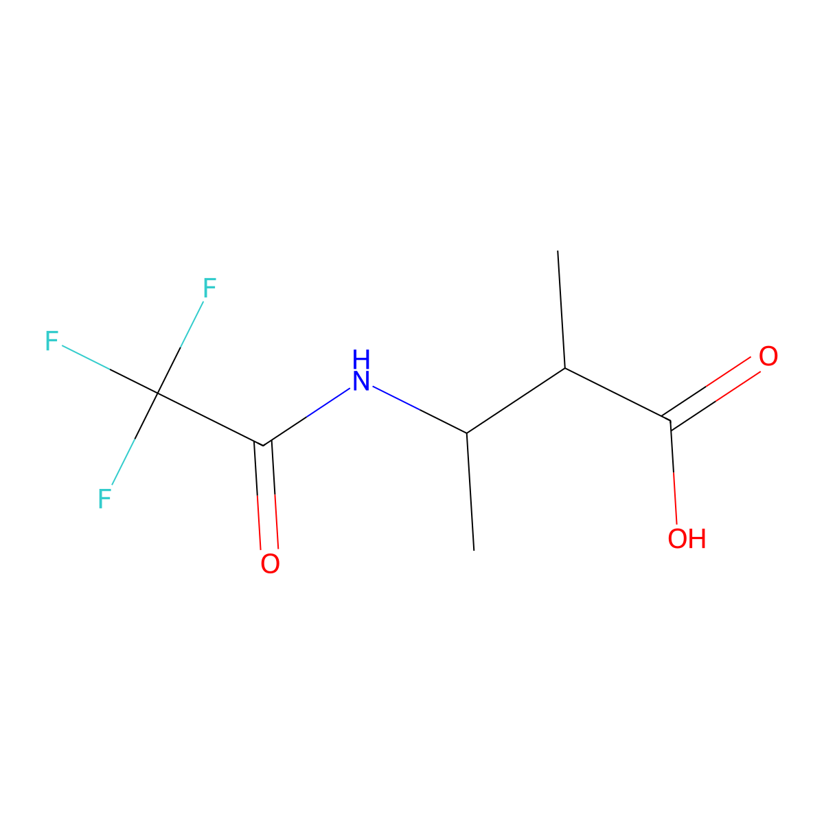 2-Methyl-3-(trifluoroacetamido)butanoic acid molecular structure, CAS 1564512-48-6