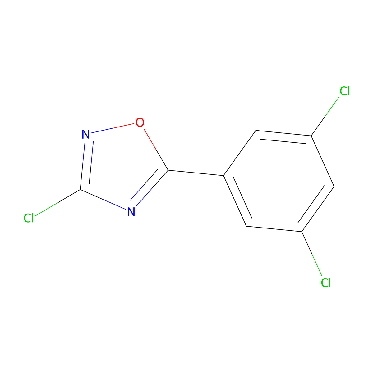 3-Chloro-5-(3,5-dichlorophenyl)-1,2,4-oxadiazole molecular structure, CAS 1564515-67-8