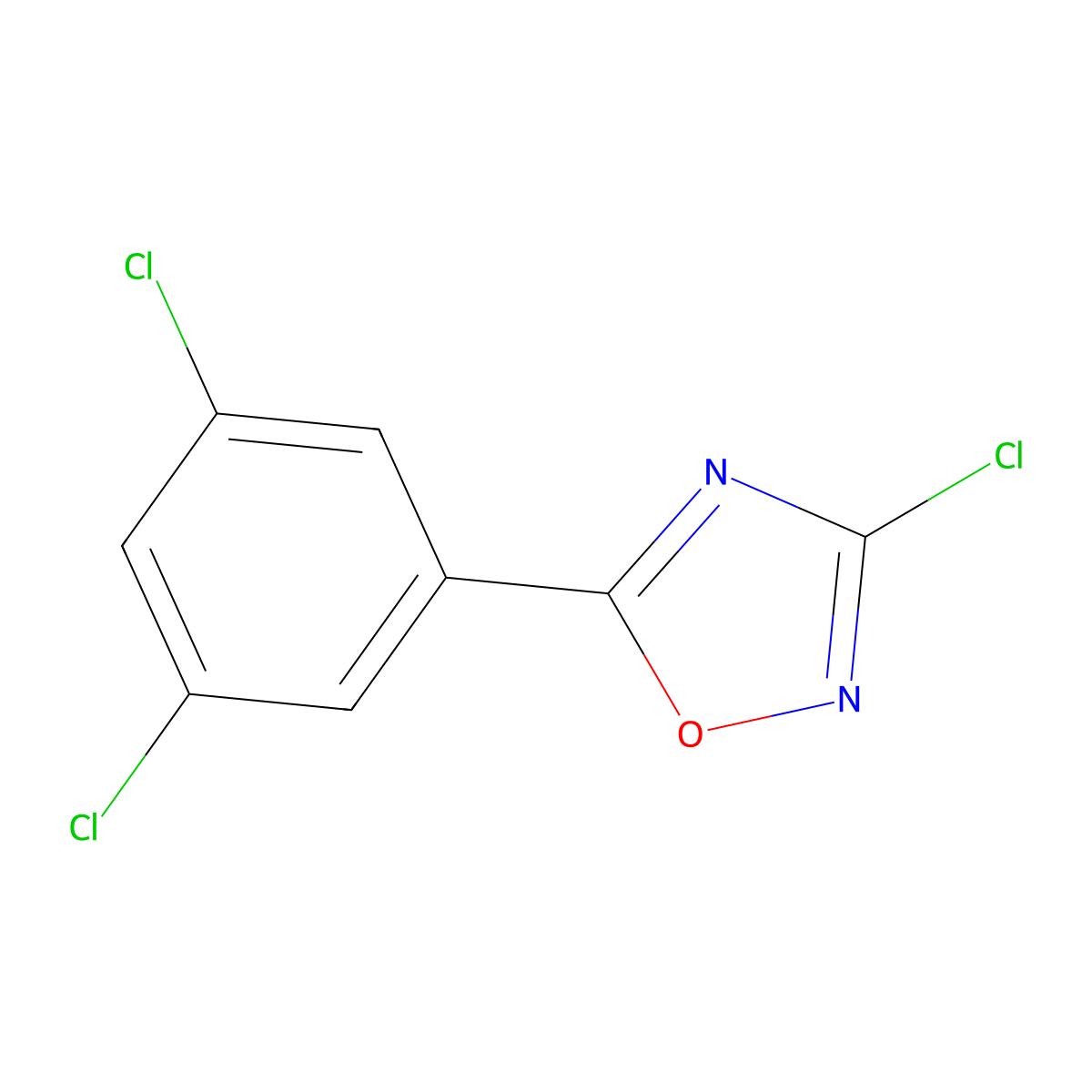 3-Chloro-5-(3,5-dichlorophenyl)-1,2,4-oxadiazole molecular structure, CAS 1564515-67-8