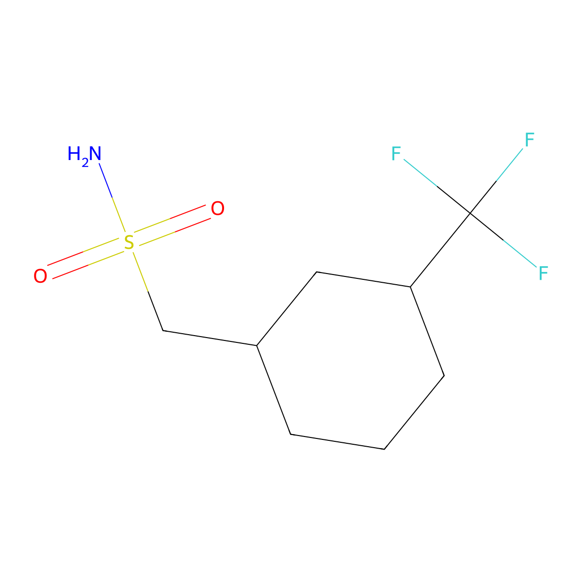 [3-(Trifluoromethyl)cyclohexyl]methanesulfonamide molecular structure, CAS 1564516-91-1