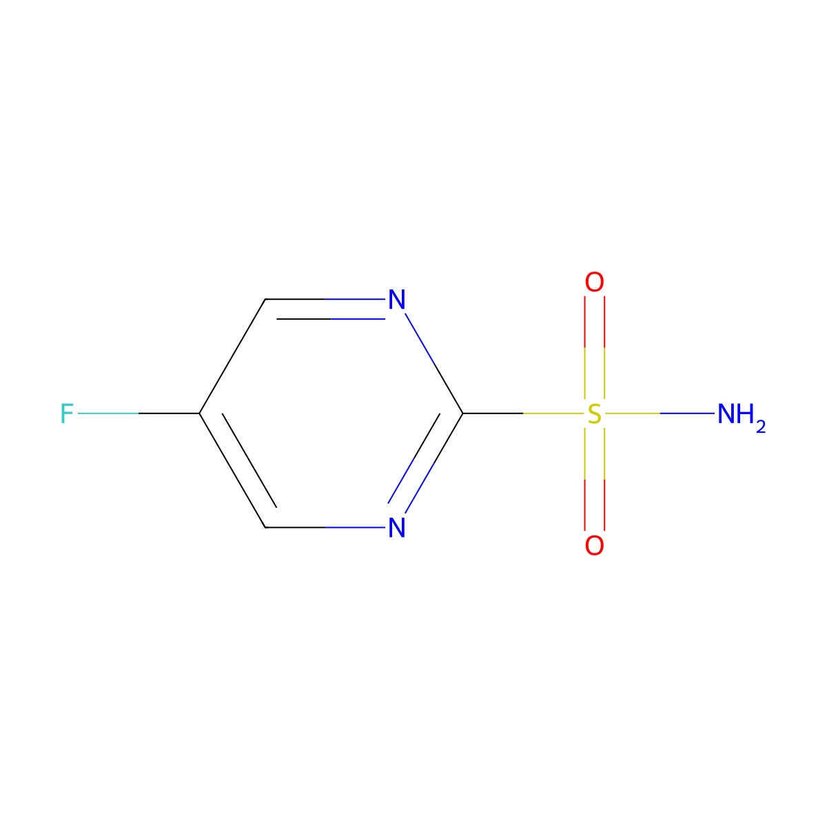 5-Fluoropyrimidine-2-sulfonamide molecular structure, CAS 1564522-00-4