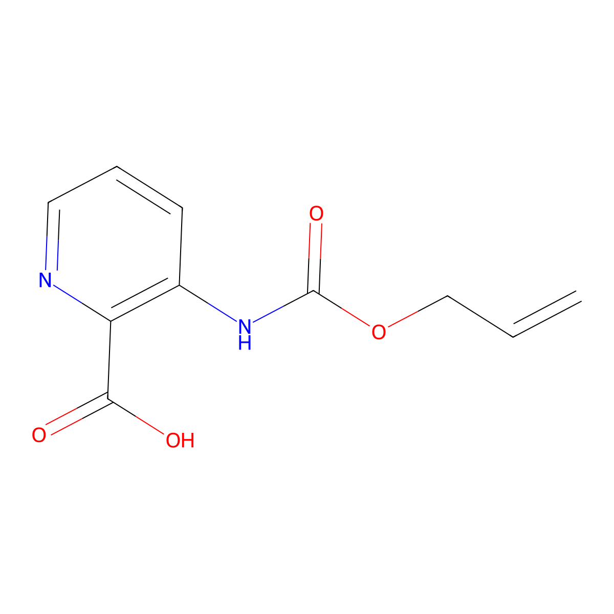 3-{[(Prop-2-en-1-yloxy)carbonyl]amino}pyridine-2-carboxylic acid molecular structure, CAS 1564527-76-9