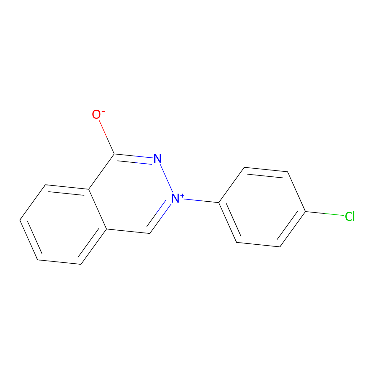 3-(4-Chlorophenyl)phthalazin-3-ium-1-olate molecular structure, CAS 156453-05-3
