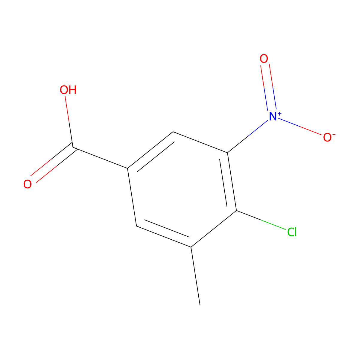 4-Chloro-3-methyl-5-nitrobenzoic acid molecular structure, CAS 1564530-15-9