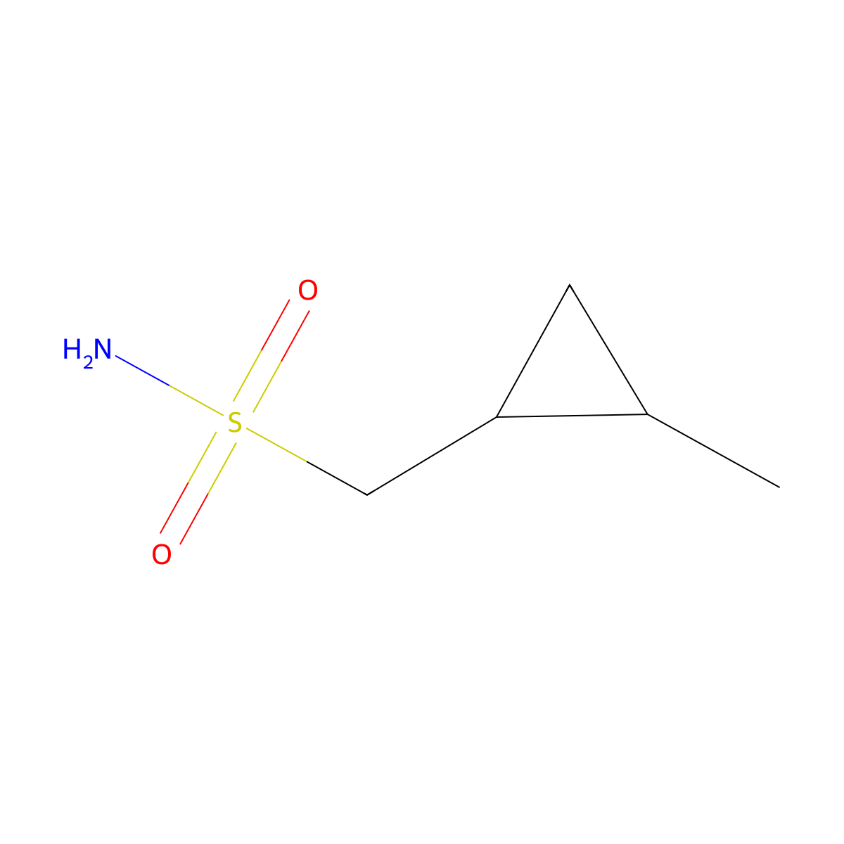 (2-Methylcyclopropyl)methanesulfonamide molecular structure, CAS 1564533-72-7