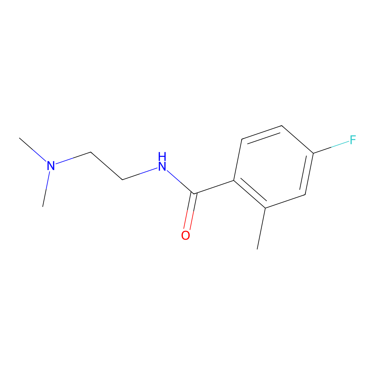 N-[2-(dimethylamino)ethyl]-4-fluoro-2-methylbenzamide molecular structure, CAS 1564548-80-6