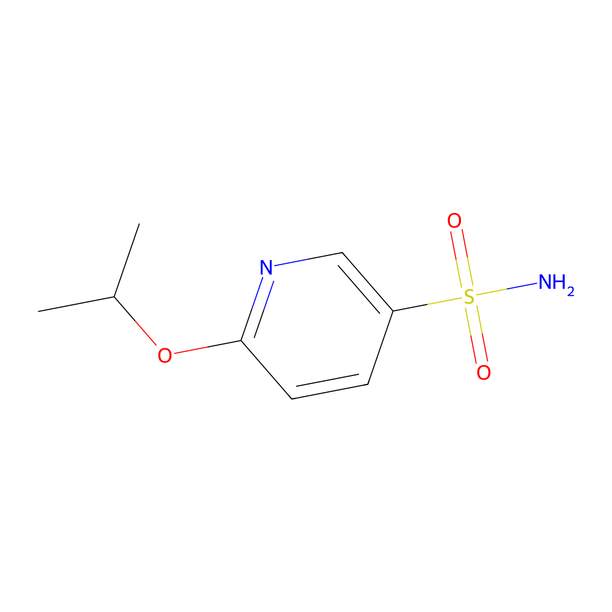 6-(Propan-2-yloxy)pyridine-3-sulfonamide molecular structure, CAS 1564554-83-1