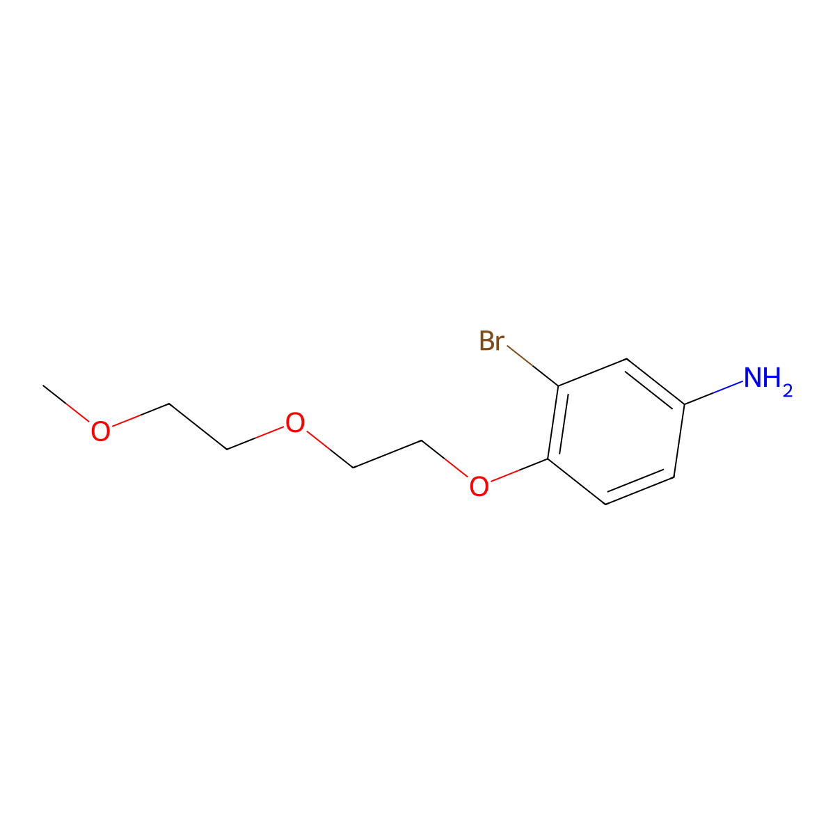 3-Bromo-4-(2-(2-methoxyethoxy)ethoxy)aniline molecular structure, CAS 1564561-01-8