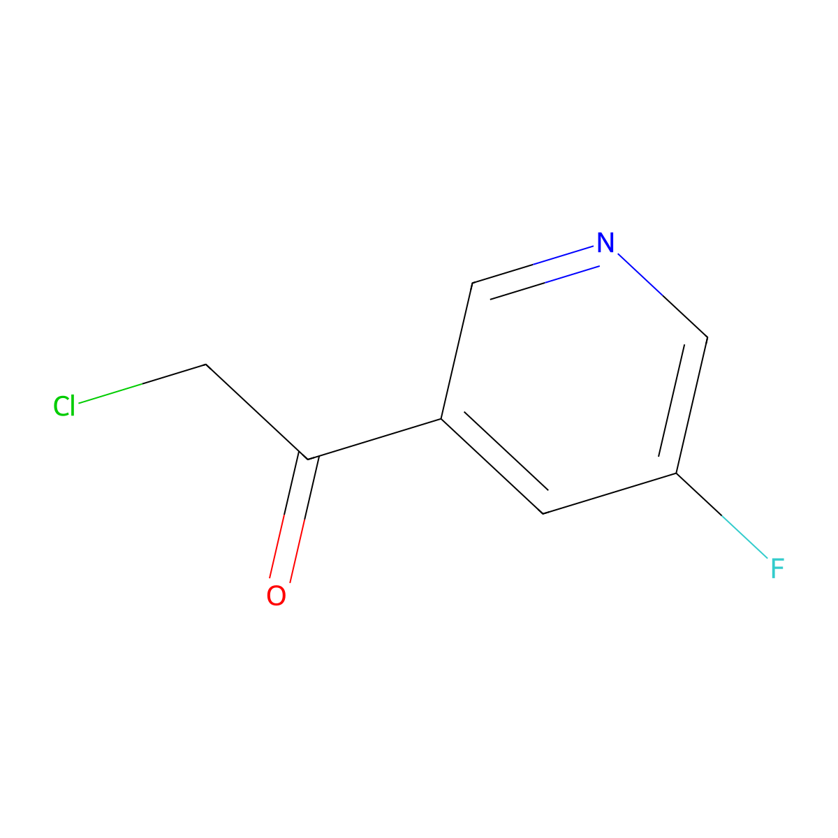 2-Chloro-1-(5-fluoropyridin-3-yl)ethan-1-one molecular structure, CAS 1564561-67-6