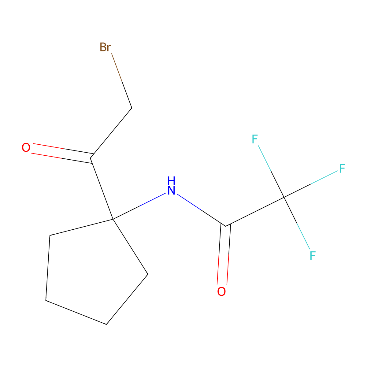 N-[1-(2-bromoacetyl)cyclopentyl]-2,2,2-trifluoroacetamide molecular structure, CAS 1564568-43-9