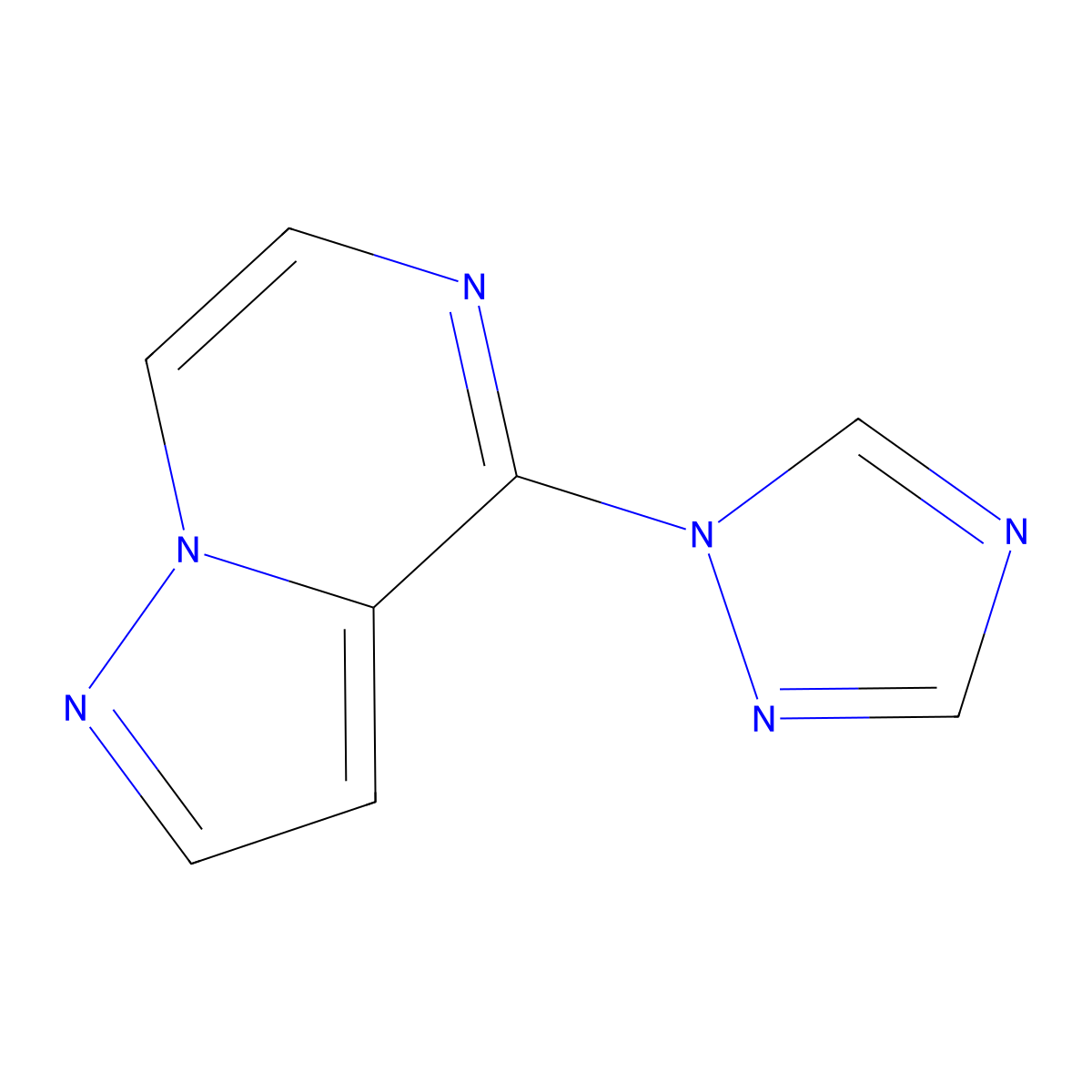 1-{pyrazolo[1,5-a]pyrazin-4-yl}-1H-1,2,4-triazole molecular structure, CAS 1564569-85-2